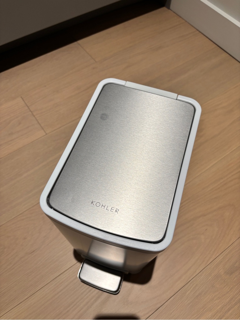 Kohler White Step Trash Can with Pedal - Home Bath - Picture 11 of 16